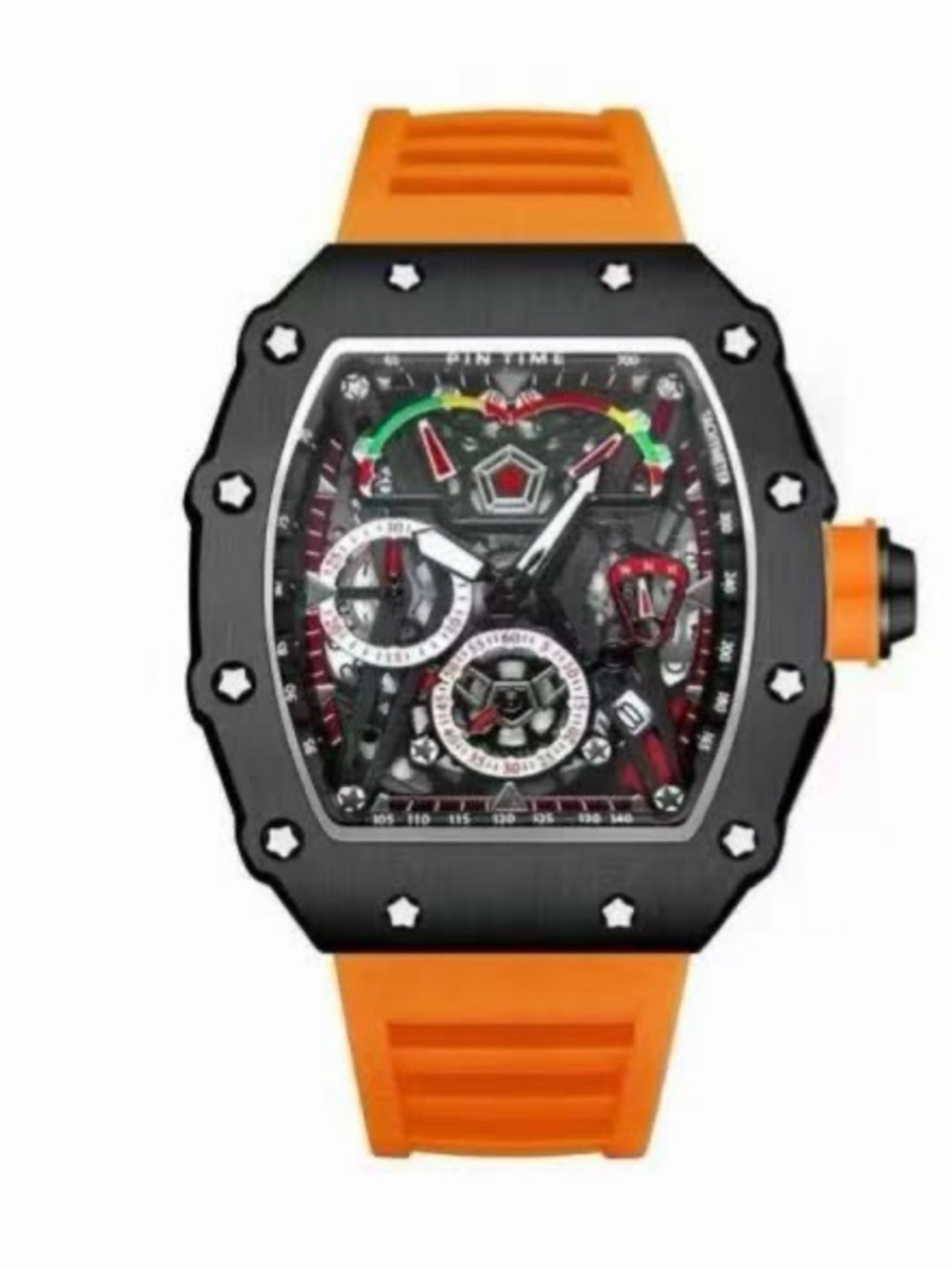Orange Sports Chronograph Watch - Unbranded 50mm